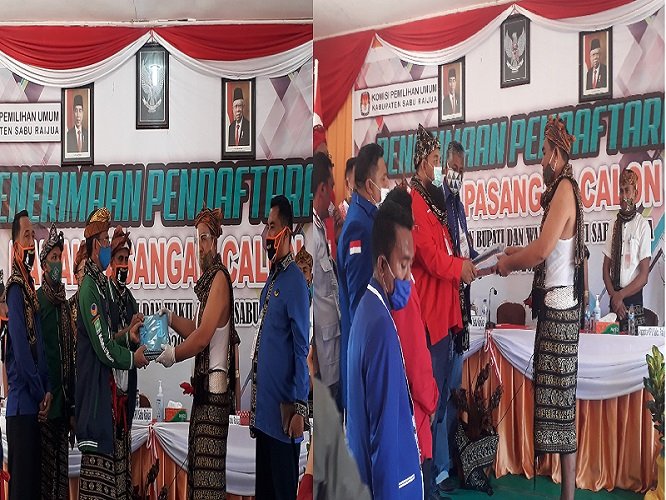 Foto Daftar Hari Pertama, Dokumen Paket 2M dan Ie Rai Dinyatakan Lengkap      