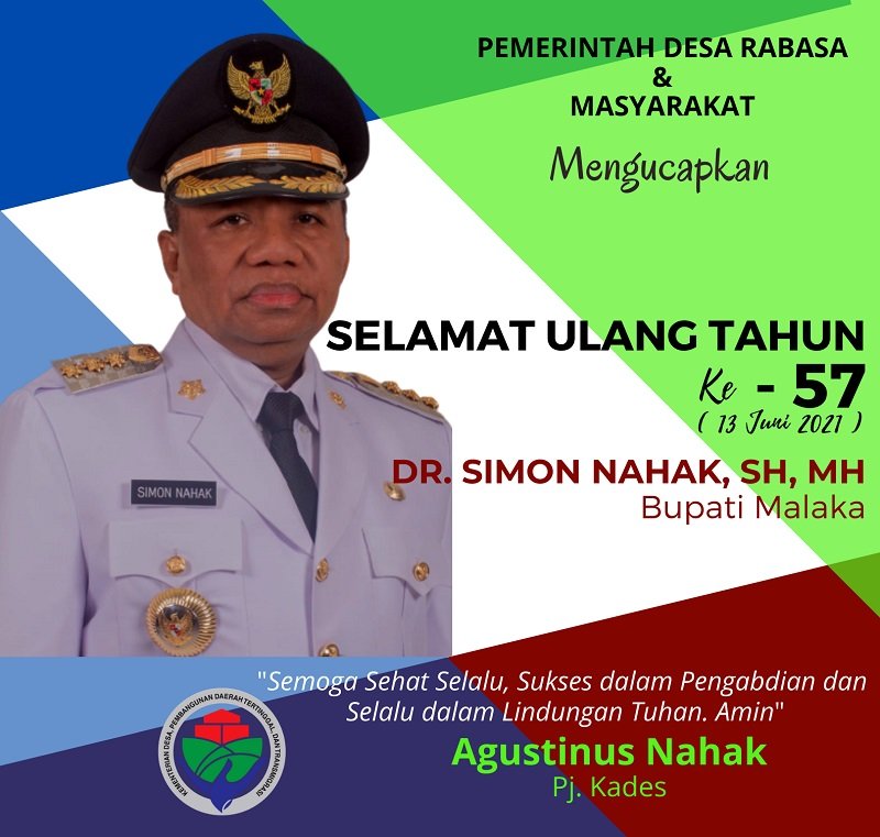 Foto AGUSTINUS NAHAK: SELAMAT ULANG TAHUN KE-57 BUPATI MALAKA DR. SIMON NAHAK, SH, MH