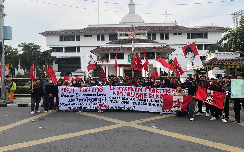 Foto Angka Kemiskinan Tinggi, GMNI Kota Medan Minta Peraktek Kapitalis harus Dilenyapkan di Pemkot Medan   