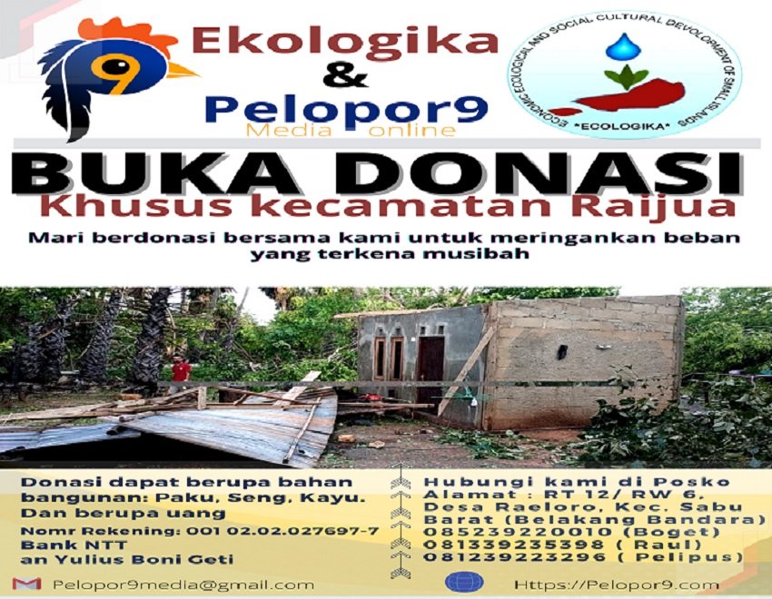 Foto Ekologi Rai Hawu dan Media Pelopor 9 Galang Donasi untuk Warga Raijua Sabu Raijua