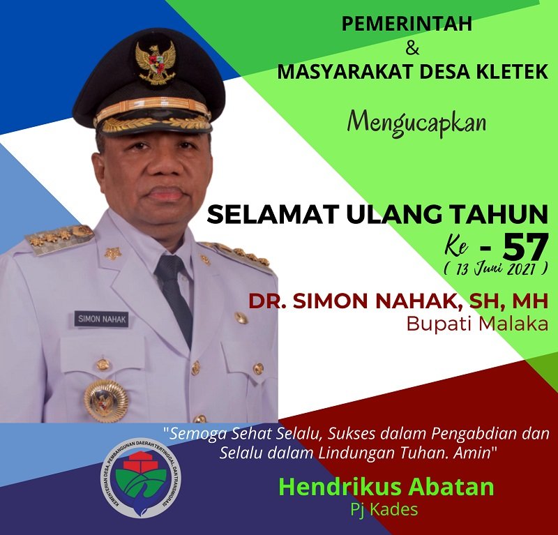 Foto HENDRIKUS ABATAN: SELAMAT ULANG TAHUN KE-57 BUPATI MALAKA DR. SIMON NAHAK, SH, MH