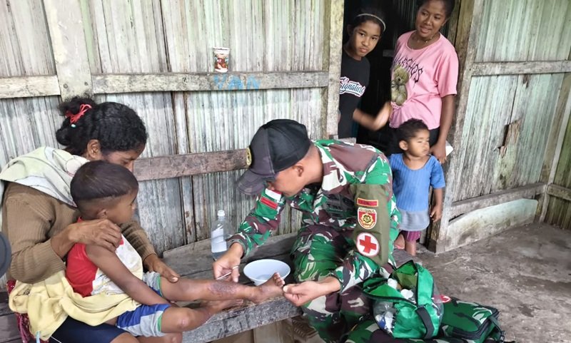 Aneka Bakti Sosial Digelar Jelang HUT Yonarmed 12/Kostrad di Sektor Timur Batas RI-TL