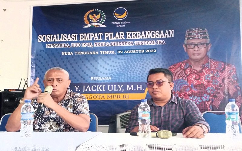 Jacki Uly Sosialisasi 4 Pilar Kebangsaan kepada Aktivis Mahasiswa di Kupang   