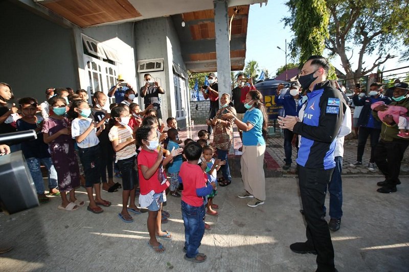 Foto Hari Anak Nasional, AHY Ajak Orang Tua Jadi Garda Terdepan Lindungi Anak-anak Dari Virus Covid-19