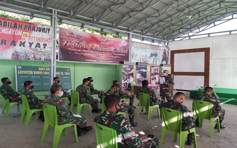 Foto Tingkatkan Kemampuan Prajurit, Kodim 1604/Kupang Gelar Latorjab 