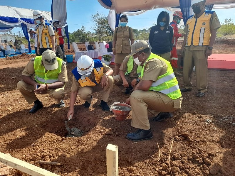 Foto 172 Rumah untuk Relokasi Korban Badai Seroja Kota Kupang  Dibangun, Selesai 5 Bulan 