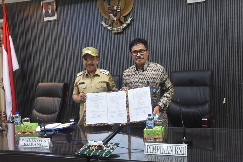 Foto Dukung Implementasi Smart City, Pemkot Kupang Teken MoU dengan Bank BNI Cabang Kupang 