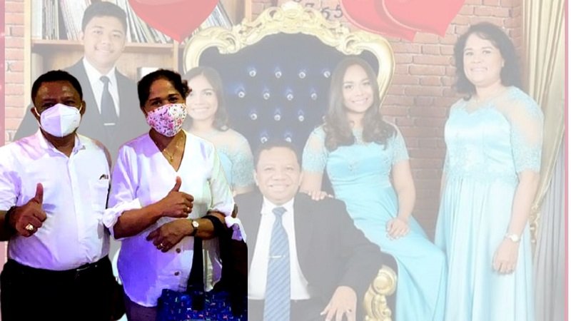 Foto Bupati Malaka dan Ny Maria Martina Berkeliling Sambil Seruhkan Warga Taat Prokes Covid-19