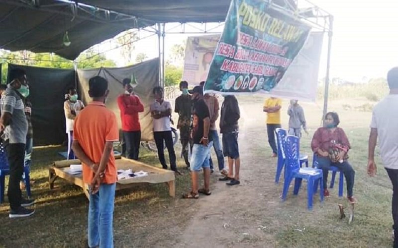 Foto Cegah Covid-19, Tiga Desa di Kecamatan Raijua Bentuk Posko Relawan