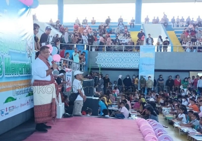 Foto Sekda Buka Lomba Menggambar dan Mewarnai Dalam Rangka HUT Pos Kupang dan Dharma Wanita
