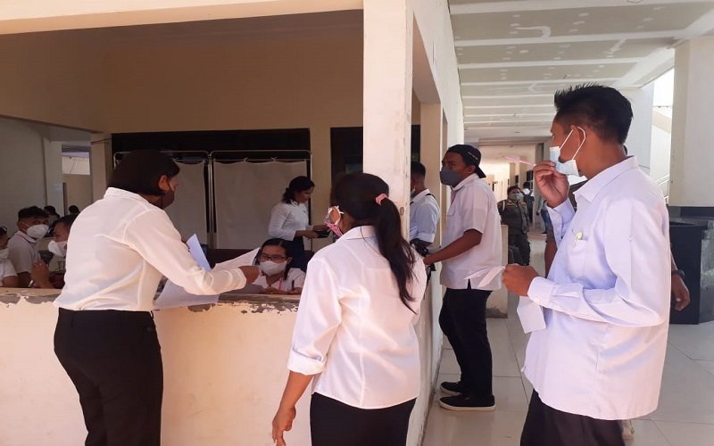 Foto Hari Pertama Seleksi SKD CPNS Sabu Raijua, 2 orang Reaktif Antigen Covid-19