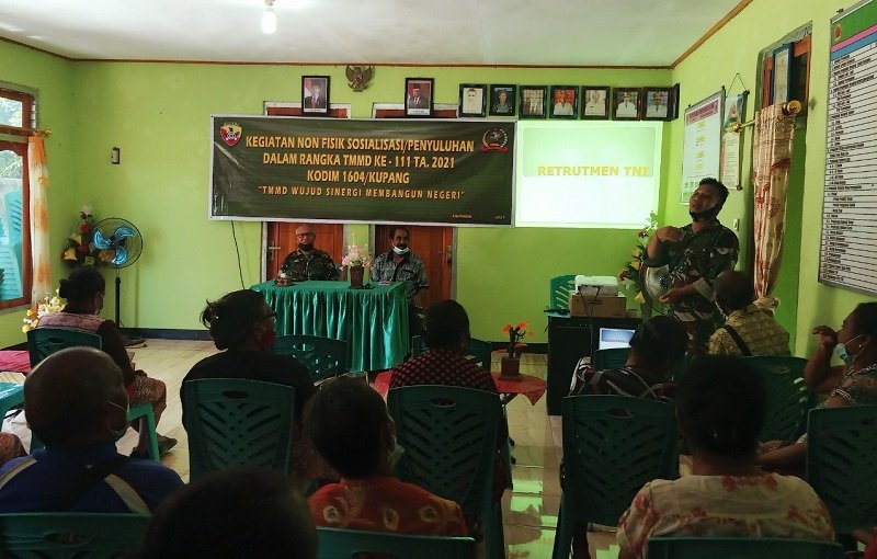 Foto Kodim 1604 Kupang Sosialisasi Rekrutmen Bintara dan Tamtama TNI-AD 2021