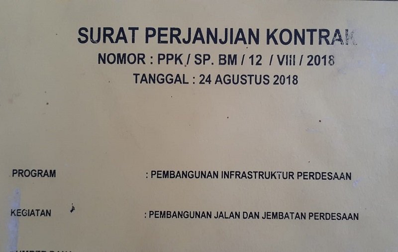 Foto Proyek Jalan Botin Leobele Malaka Terindikasi Rencana Pencurian Uang Negara