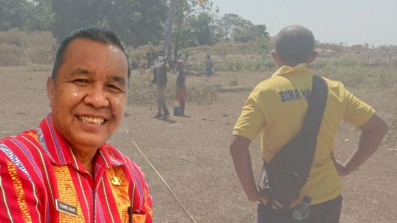 Foto Rencana Pembukaan Dua Jalur Menuju Puspem Malaka Diukur